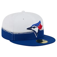 Men's New Era  Blue/White Toronto Blue Jays Paint Stroke 59FIFTY Fitted Hat