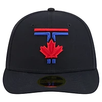 Men's New Era Blue Toronto Jays 50th Season Patch City Connect Low Profile 59FIFTY Fitted Hat