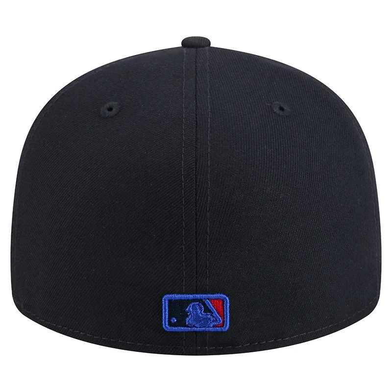 Men's New Era Blue Toronto Jays 50th Season Patch City Connect Low Profile 59FIFTY Fitted Hat