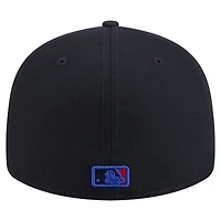 Men's New Era Blue Toronto Jays 50th Season Patch City Connect Low Profile 59FIFTY Fitted Hat