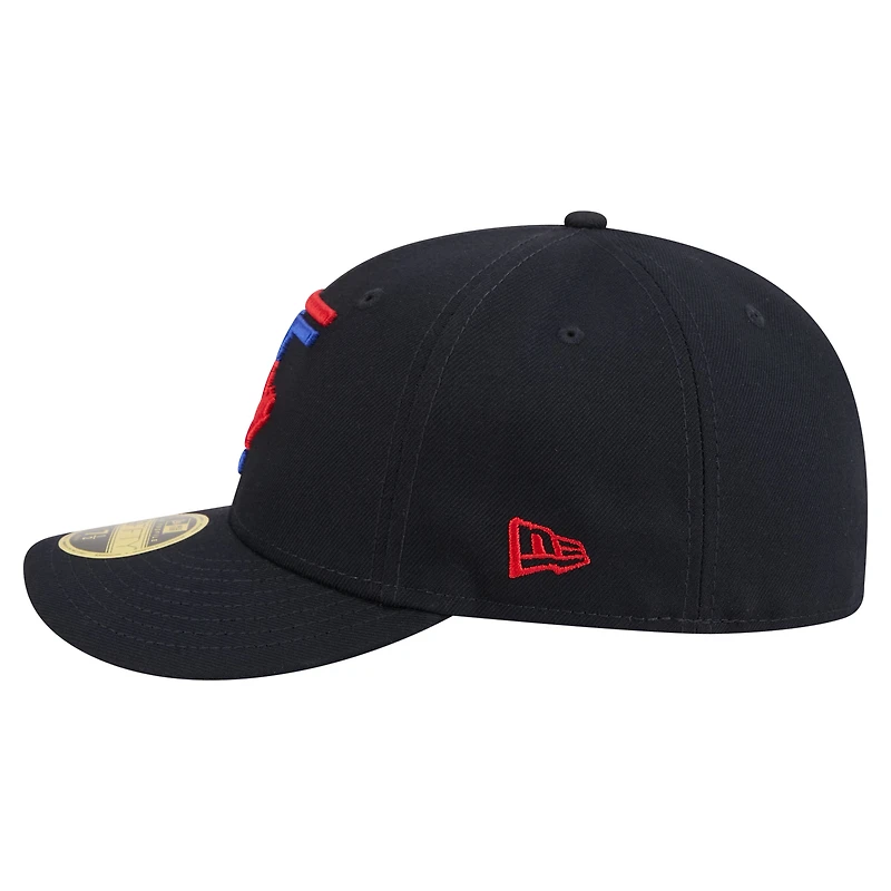 Men's New Era Blue Toronto Jays 50th Season Patch City Connect Low Profile 59FIFTY Fitted Hat
