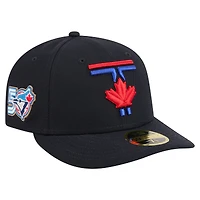 Men's New Era Blue Toronto Jays 50th Season Patch City Connect Low Profile 59FIFTY Fitted Hat