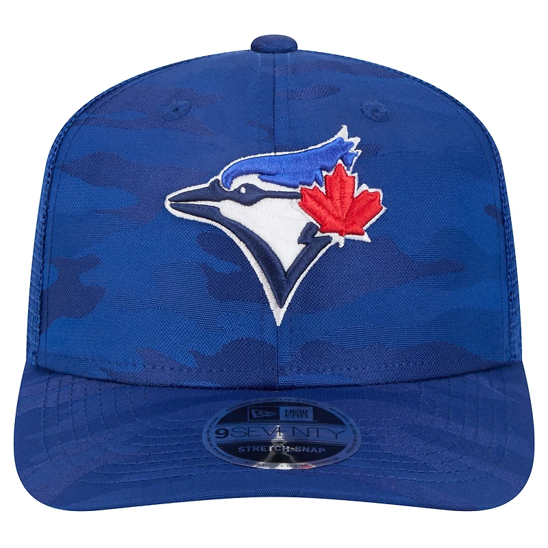 Casquette extensible à bouton-pression New Era pour hommes des Blue Jays de Toronto Adventure Camo 9SEVENTY Trucker