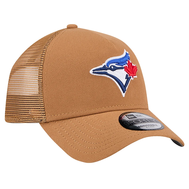 Casquette réglable 9FORTY A-Frame Trucker 9FORTY des Blue Jays de Toronto New Era pour hommes