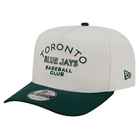Casquette snapback New Era crème/vert foncé Toronto Blue Jays Chrome A-Frame 9FIFTY pour homme