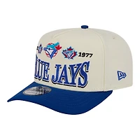 Men's New Era Cream/Royal Toronto Blue Jays Tri-Hit 9FIFTY A-Frame Adjustable Hat