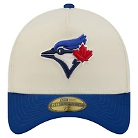 Men's New Era  Cream Toronto Blue Jays Chrome A-Frame 59FORTY Fitted Hat