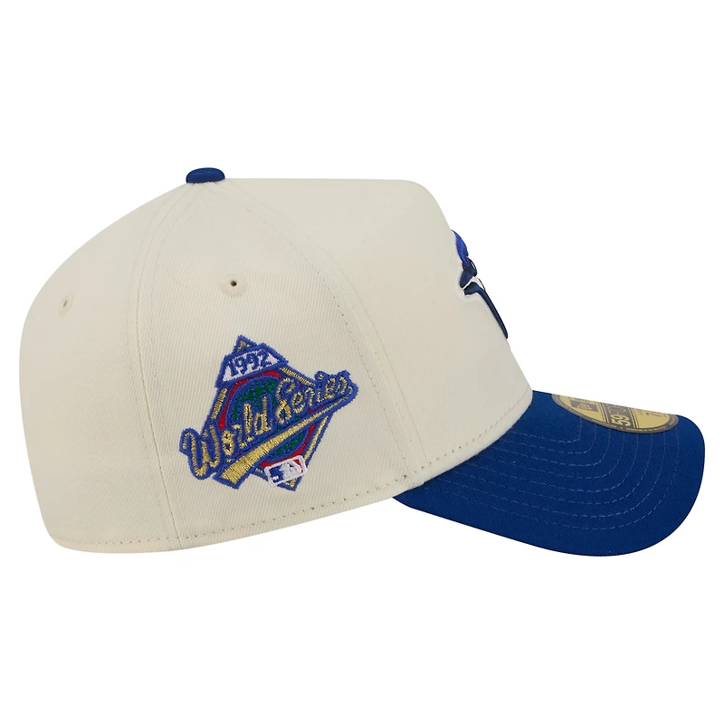 Men's New Era  Cream Toronto Blue Jays Chrome A-Frame 59FORTY Fitted Hat