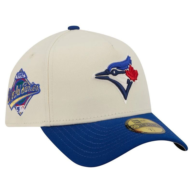 Casquette ajustée New Era crème Toronto Blue Jays 59FORTY pour homme