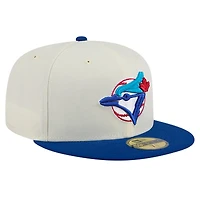 Casquette ajustée 59FIFTY chromée de la collection Cooperstown des Blue Jays Toronto New Era pour hommes