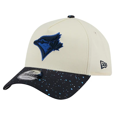 Casquette ajustable New Era 9FORTY crème Speckle A-Frame des Blue Jays de Toronto pour homme