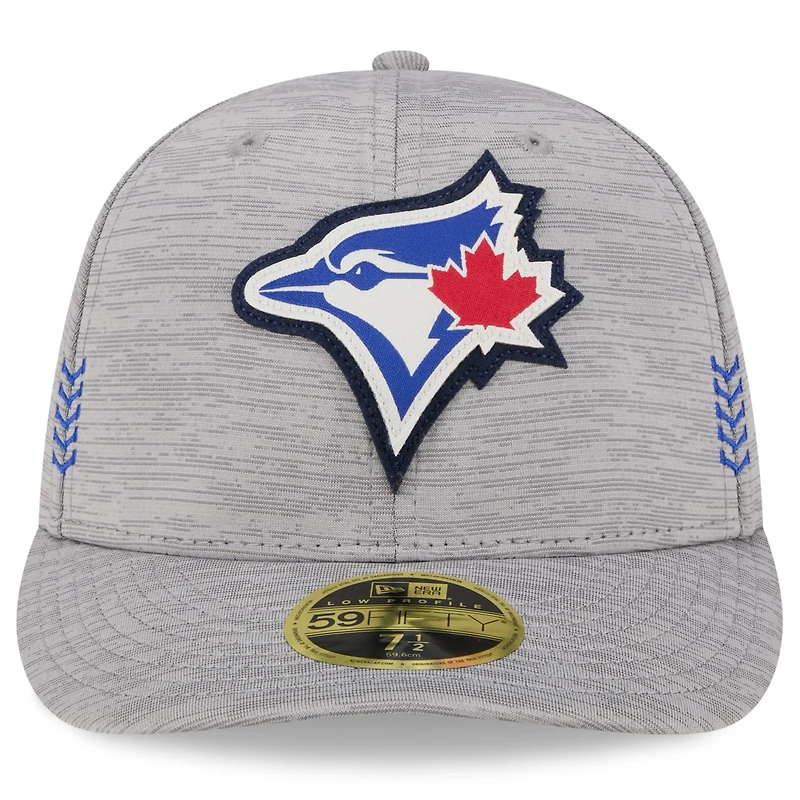 Casquette ajustée 59FIFTY à profil bas des Blue Jays de Toronto 2024 New Era pour hommes, grise