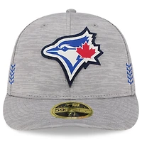 Casquette ajustée 59FIFTY à profil bas des Blue Jays de Toronto 2024 New Era pour hommes, grise