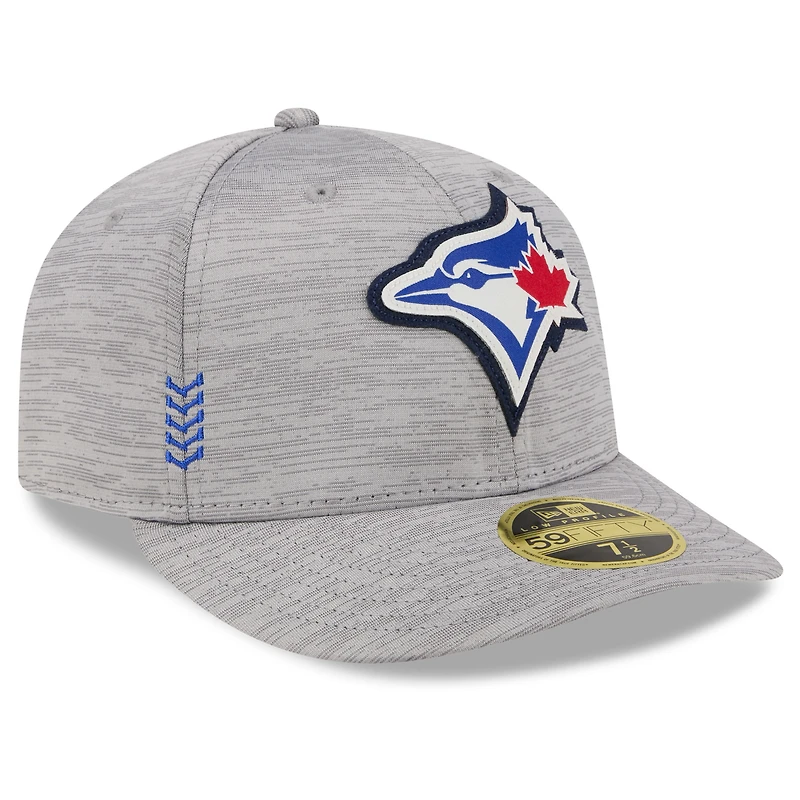 Casquette ajustée 59FIFTY à profil bas des Blue Jays de Toronto 2024 New Era pour hommes, grise