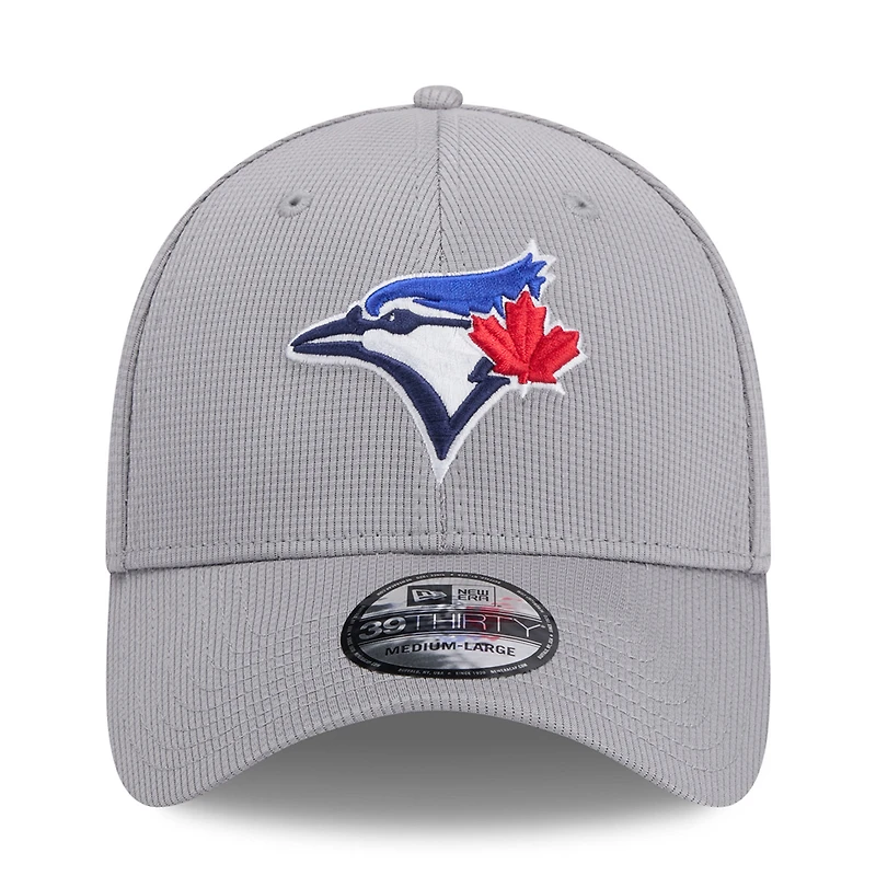 Casquette flexible Active Pivot 39THIRTY des Blue Jays de Toronto New Era pour hommes, grise