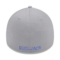 Casquette flexible Active Pivot 39THIRTY des Blue Jays de Toronto New Era pour hommes, grise