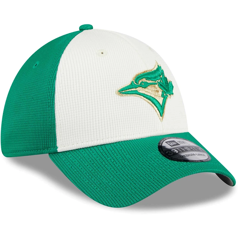 Casquette flexible 39THIRTY authentique de la Saint-Patrick des Blue Jays Toronto New Era pour hommes, verte
