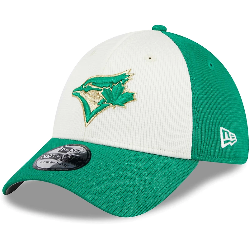 Casquette flexible 39THIRTY authentique de la Saint-Patrick des Blue Jays Toronto New Era pour hommes, verte