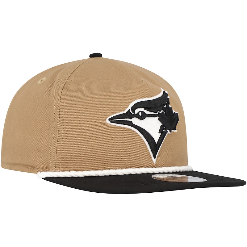 Men's New Era Khaki/Black Toronto Blue Jays Golfer Snapback Hat