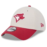 Men's New Era  Khaki/Red Toronto Blue Jays 2024 Fourth of July 39THIRTY Flex Hat