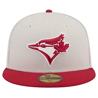Men's New Era Khaki/Red Toronto Blue Jays 2024 MLB Canada Day 59FIFTY Fitted Hat