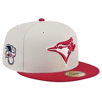 Men's New Era Khaki/Red Toronto Blue Jays 2024 MLB Canada Day 59FIFTY Fitted Hat