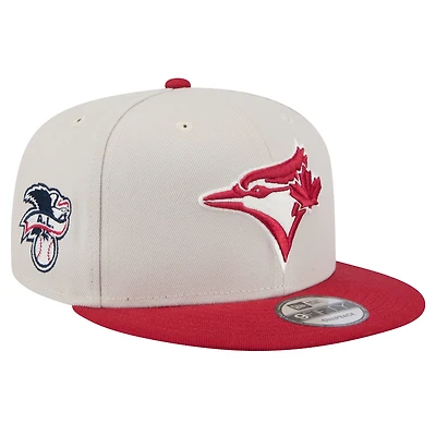 Casquette ajustée 9FIFTY pour la fête du Canada de la MLB 2024 des Blue Jays de Toronto New Era kaki/rouge pour hommes
