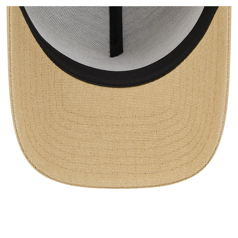 Men's New Era Khaki Toronto Blue Jays Logo Essentials 9FORTY A-Frame Adjustable Hat
