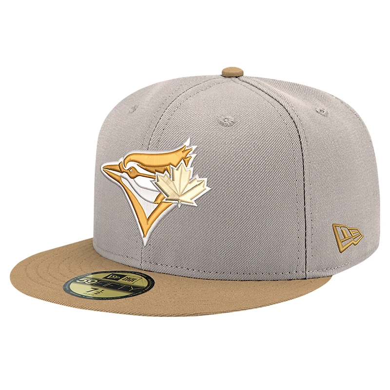 Casquette ajustée Panama 59FIFTY kaki Toronto Blue Jays de New Era pour homme