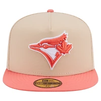 Men's New Era Light Beige/Coral Toronto Blue Jays Two-Tone Color Pack A-Frame 59FIFTY Fitted Hat