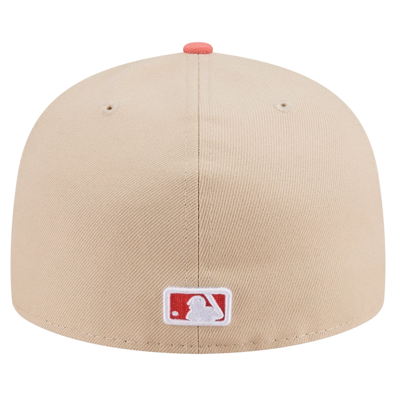 Men's New Era Light Beige/Coral Toronto Blue Jays Two-Tone Color Pack A-Frame 59FIFTY Fitted Hat