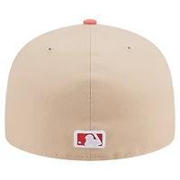Men's New Era Light Beige/Coral Toronto Blue Jays Two-Tone Color Pack A-Frame 59FIFTY Fitted Hat