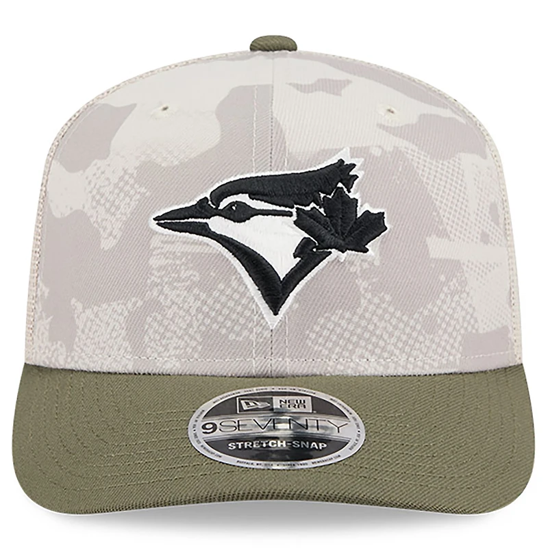 Men's New Era  Light Beige/Olive Toronto Blue Jays 2025 Armed Forces Day 9SEVENTY Adjustable Hat