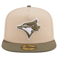 Men's New Era Light Beige/Olive Toronto Blue Jays Two-Tone Color Pack A-Frame 59FIFTY Fitted Hat