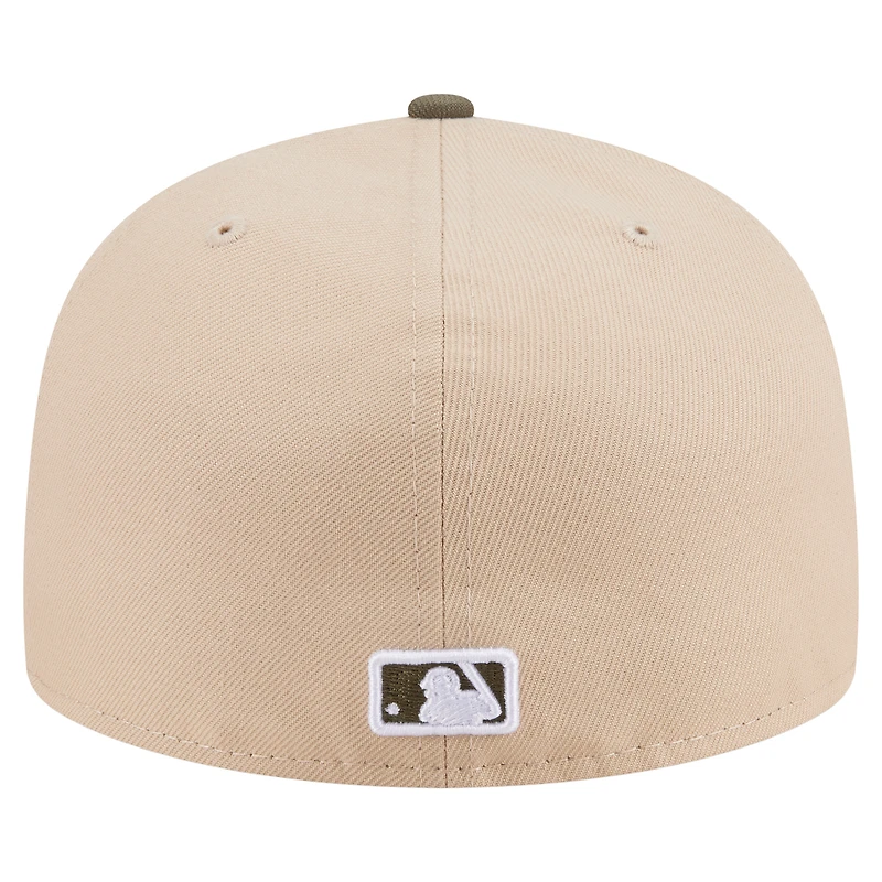 Men's New Era Light Beige/Olive Toronto Blue Jays Two-Tone Color Pack A-Frame 59FIFTY Fitted Hat