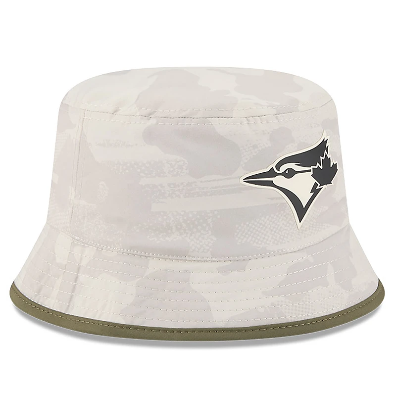 Men's New Era Light Beige Toronto Blue Jays 2025 Armed Forces Day Bucket Hat