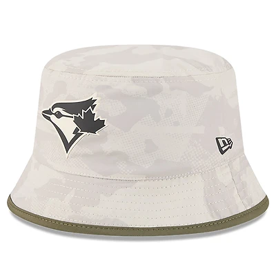 Men's New Era  Light Beige Toronto Blue Jays 2025 Armed Forces Day Bucket Hat