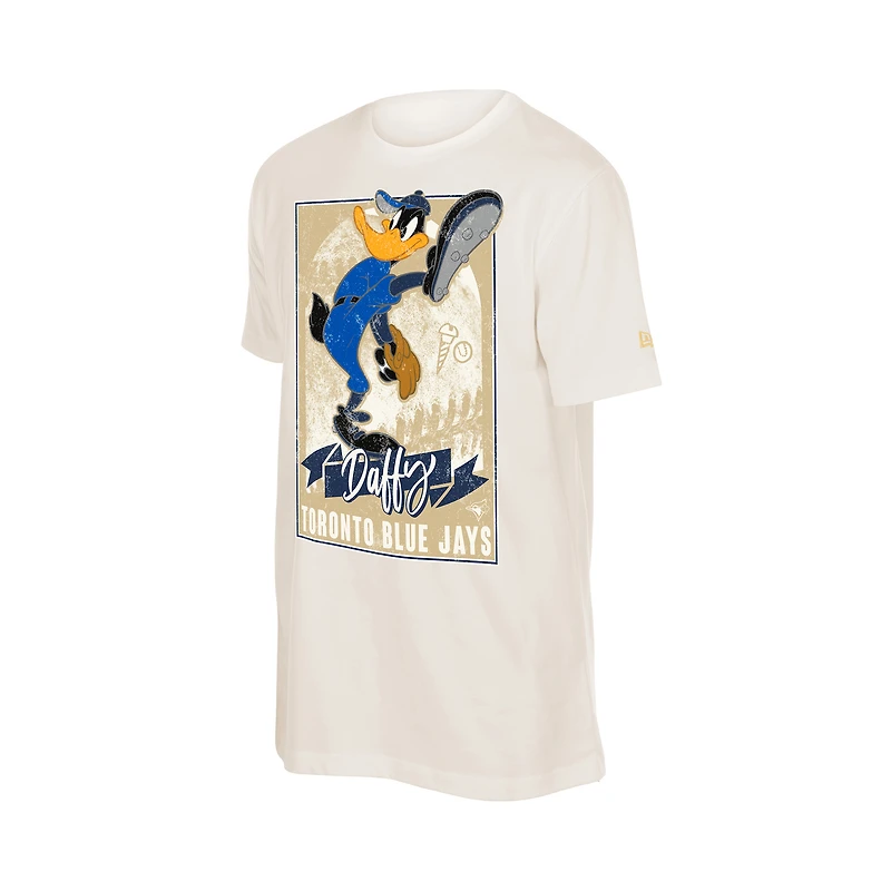 Men's New Era Light Beige Toronto Blue Jays Looney Tunes Daffy Duck T-Shirt