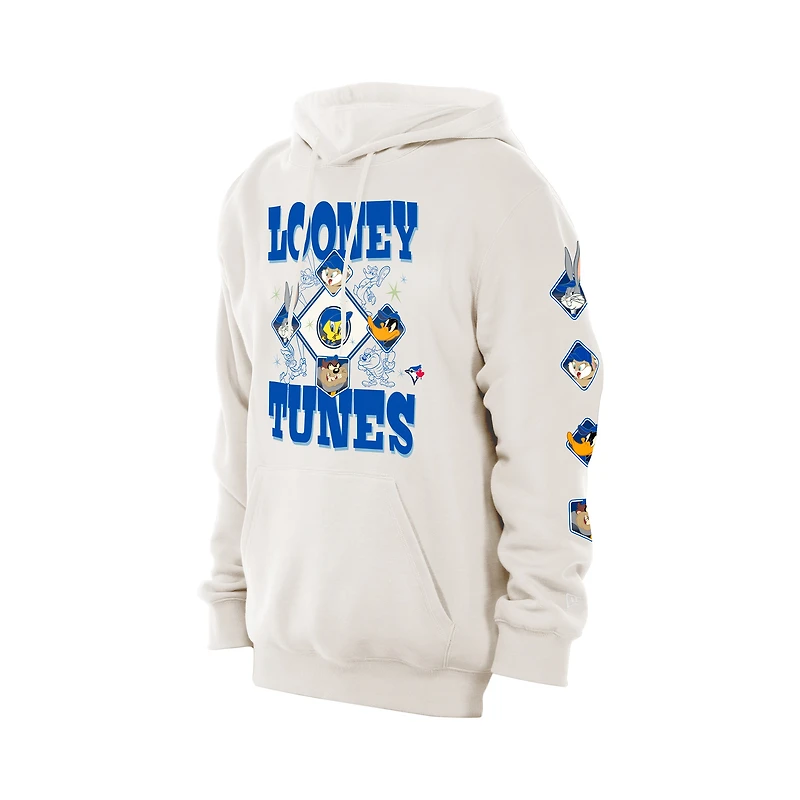 Men's New Era Light Beige Toronto Blue Jays Looney Tunes Hoodie