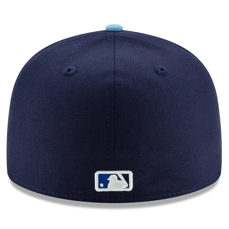 Casquette ajustée New Era bleu marine Toronto Blue Jays 59FIFTY pour homme, collection authentique du 50e anniversaire