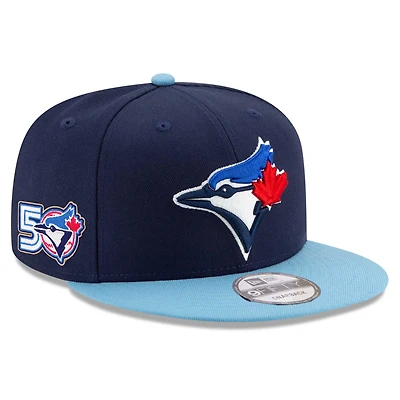 Men's New Era Navy Toronto Blue Jays 50th Season On-Field 9FIFTY Snapback Hat