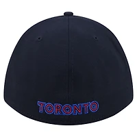 Men's New Era Navy Toronto Blue Jays 50th Season Patch City Connect 39THIRTY M-Crown Flex Hat