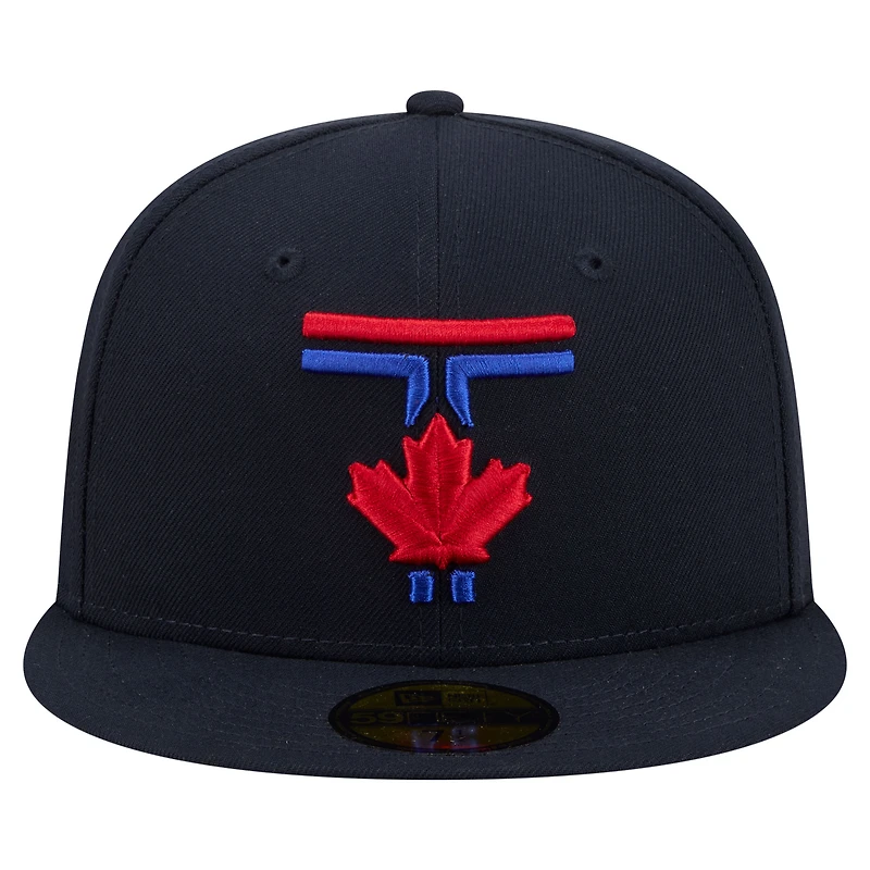 Men's New Era Navy Toronto Blue Jays 50th Season Patch City Connect 59FIFTY Fitted Hat