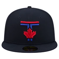 Men's New Era Navy Toronto Blue Jays 50th Season Patch City Connect 59FIFTY Fitted Hat