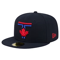 Men's New Era Navy Toronto Blue Jays 50th Season Patch City Connect 59FIFTY Fitted Hat