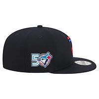 Men's New Era Navy Toronto Blue Jays 50th Season Patch City Connect 9FIFTY Snapback Hat