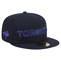 Men's New Era Navy Toronto Blue Jays City Connect 59FIFTY Fitted Hat
