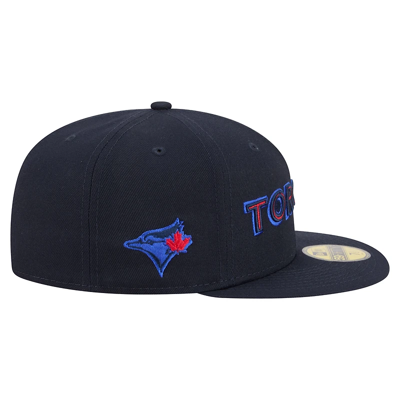 Men's New Era Navy Toronto Blue Jays City Connect 59FIFTY Fitted Hat
