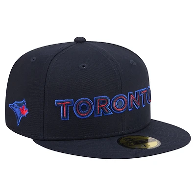 Men's New Era Navy Toronto Blue Jays City Connect 59FIFTY Fitted Hat