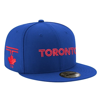 Casquette snapback New Era 9FIFTY bleu marine Toronto Blue Jays City Connect Fan Pack pour homme